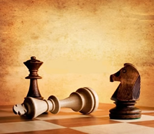 Jogo de xadrez o rei está em xeque-mate