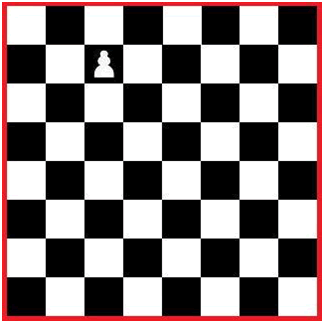 Peão de xadrez e movimento de peças de damas